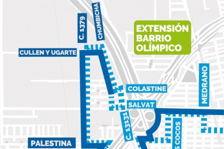 La línea 102N-144N amplía su recorrido en barrio Olímpico